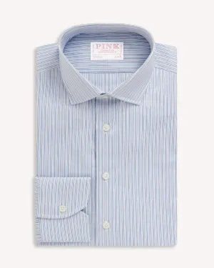 Thomas Pink Slim Fit Formal Fine City Stripe Shirt