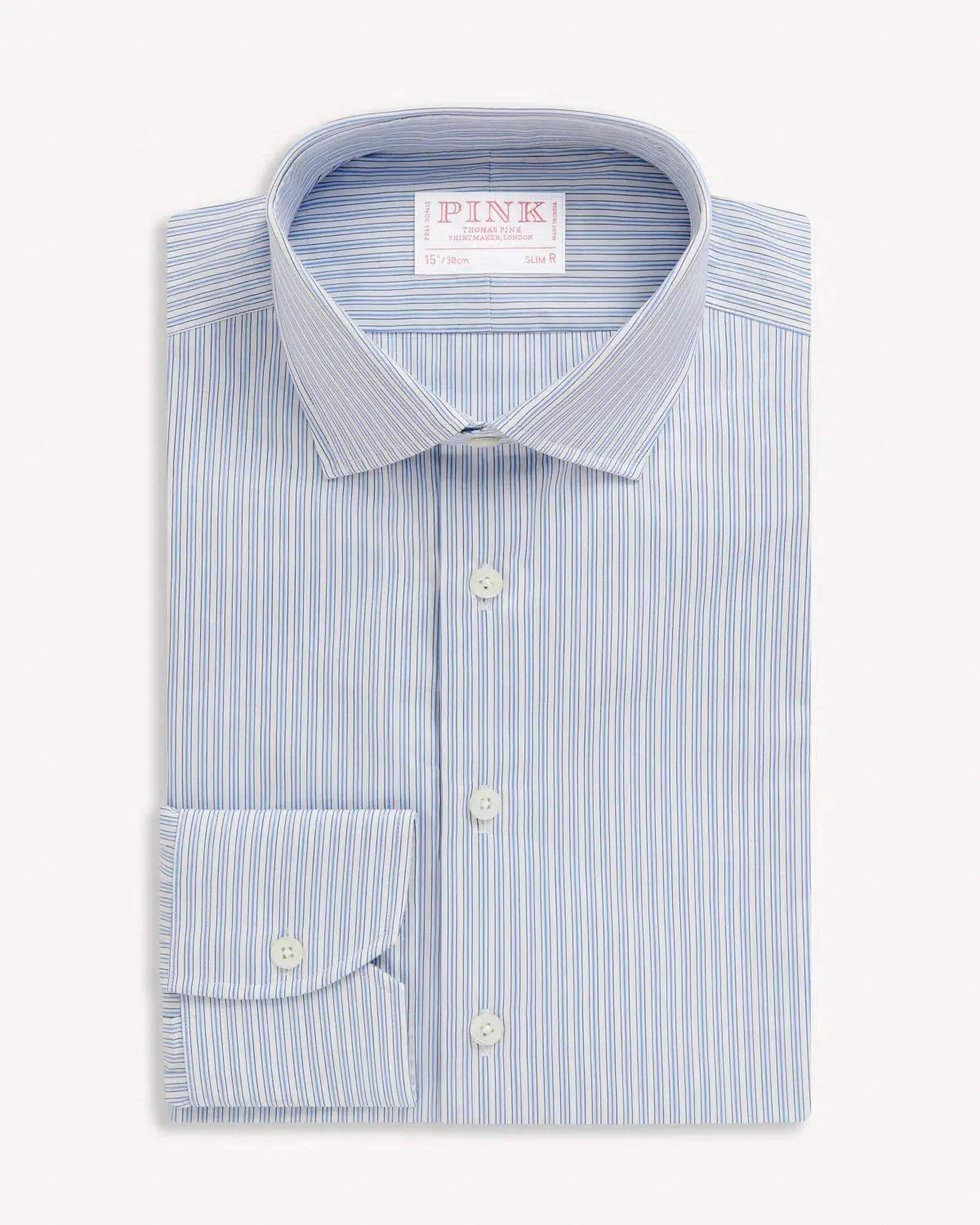 Thomas Pink Slim Fit Formal Fine City Stripe Shirt