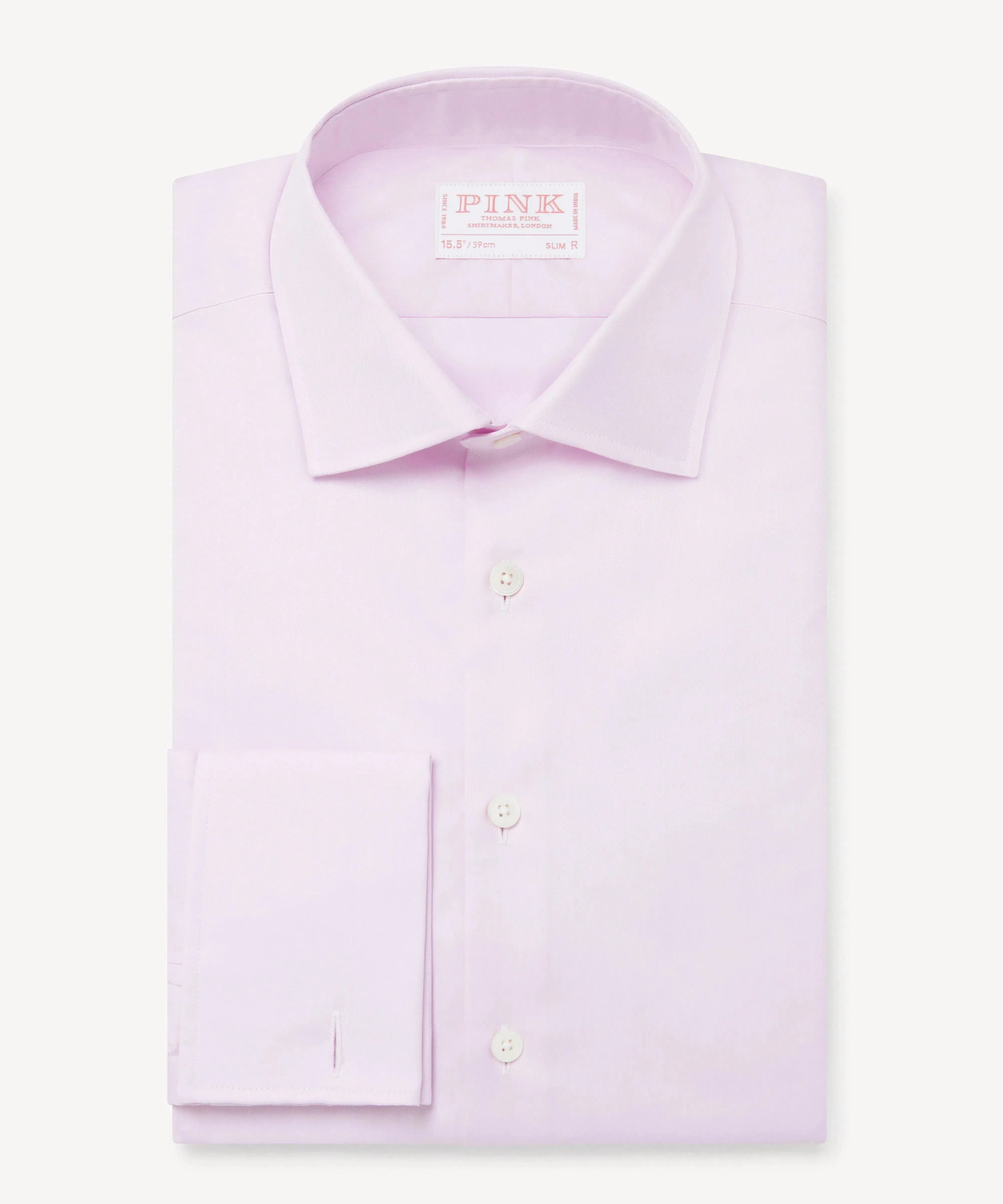 Thomas Pink Slim Fit Formal Journey Twill Shirt Pink