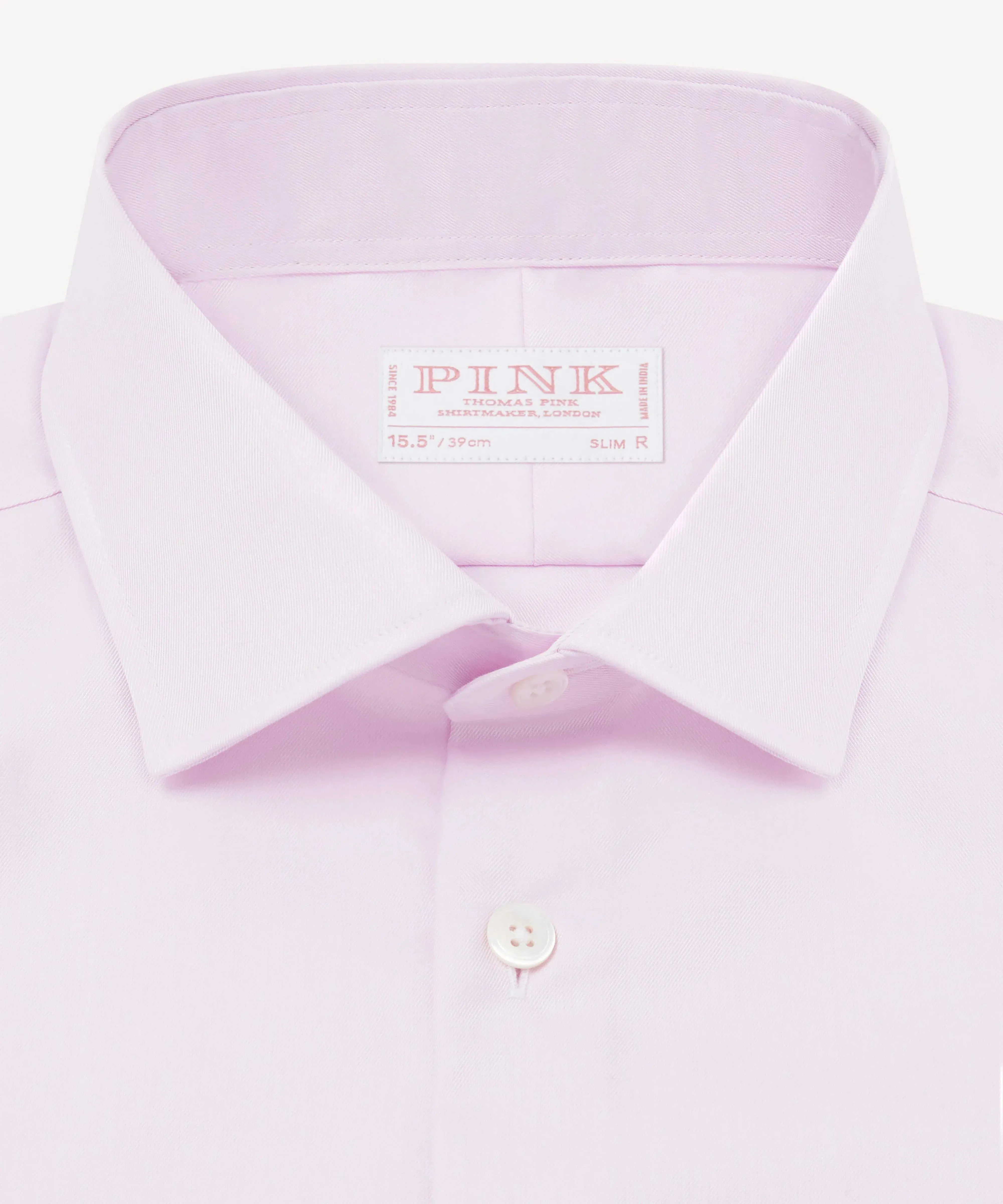 Thomas Pink Slim Fit Formal Journey Twill Shirt Pink