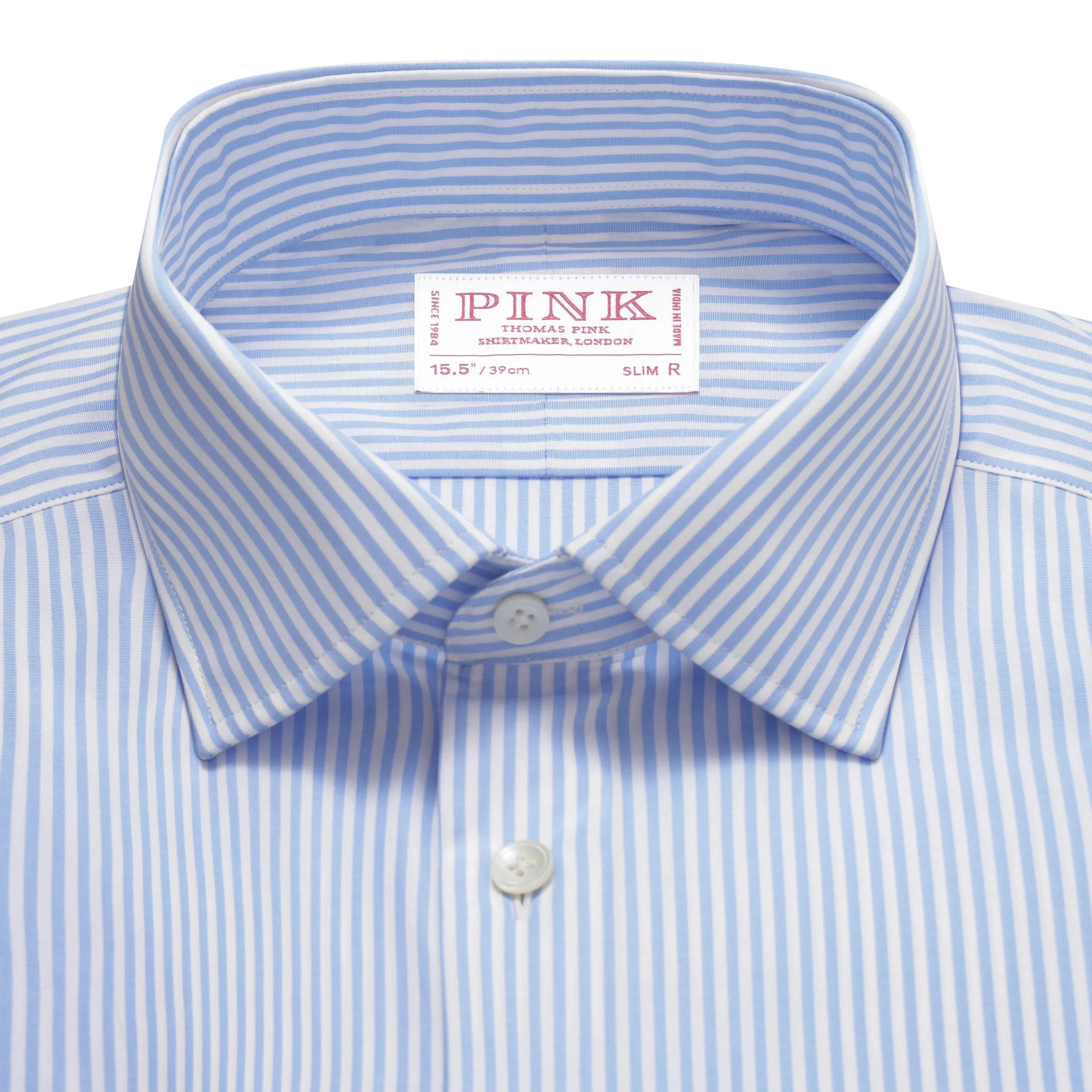 Thomas Pink Slim Fit Formal Poplin Bengal Shirt