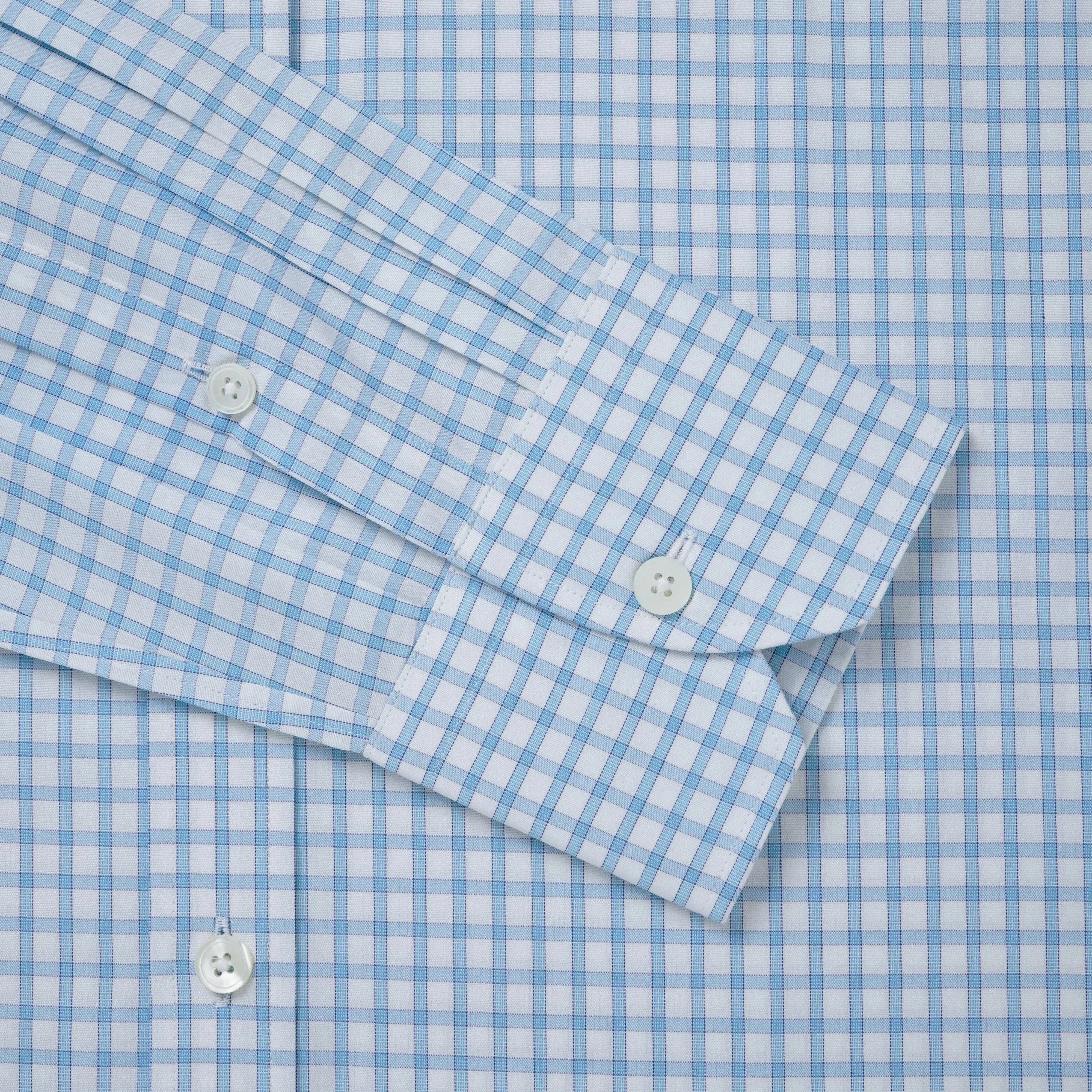 Thomas Pink Slim Fit Formal Poplin Windowpane Check Shirt