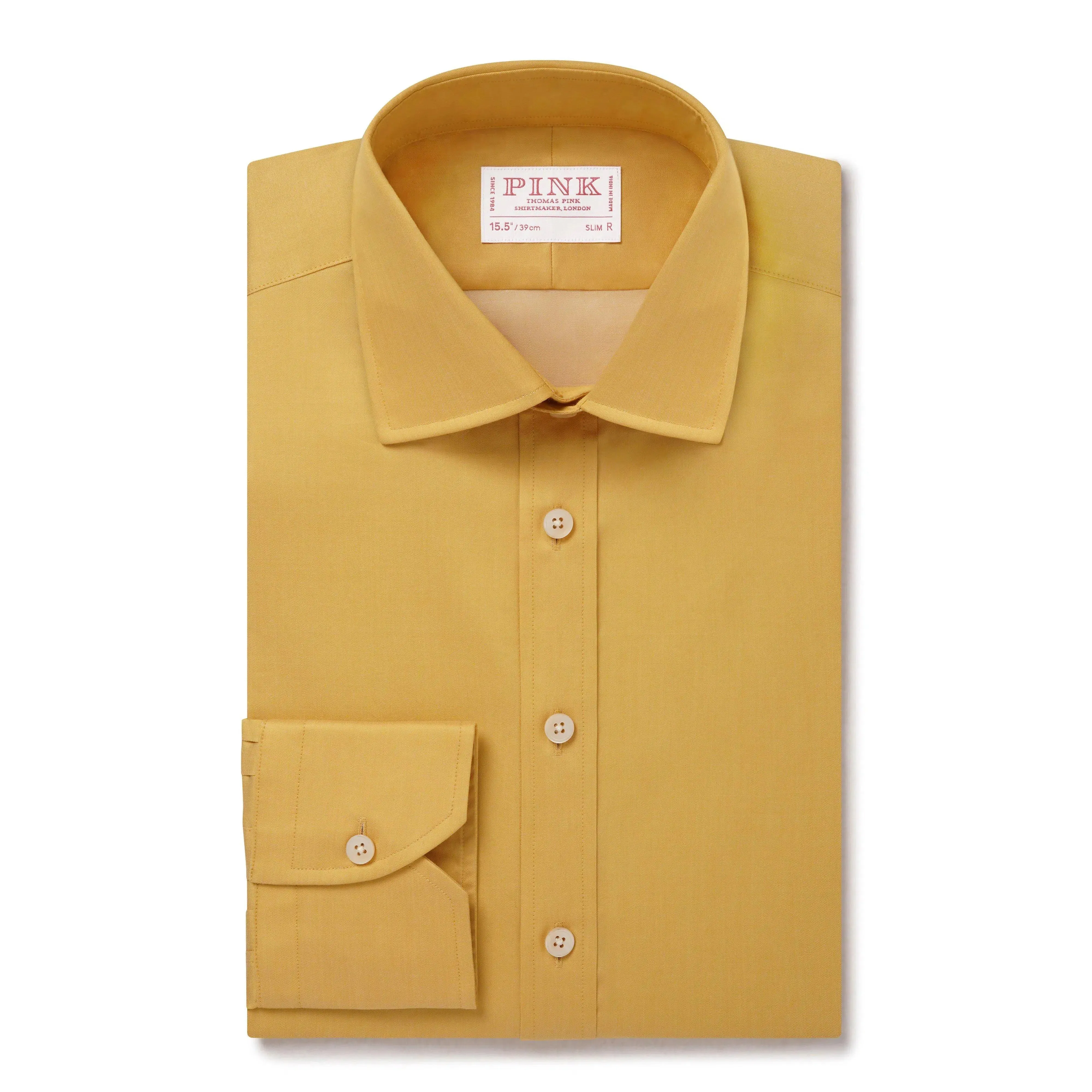 Thomas Pink Slim Fit Formal Solid Colour Twill Shirt