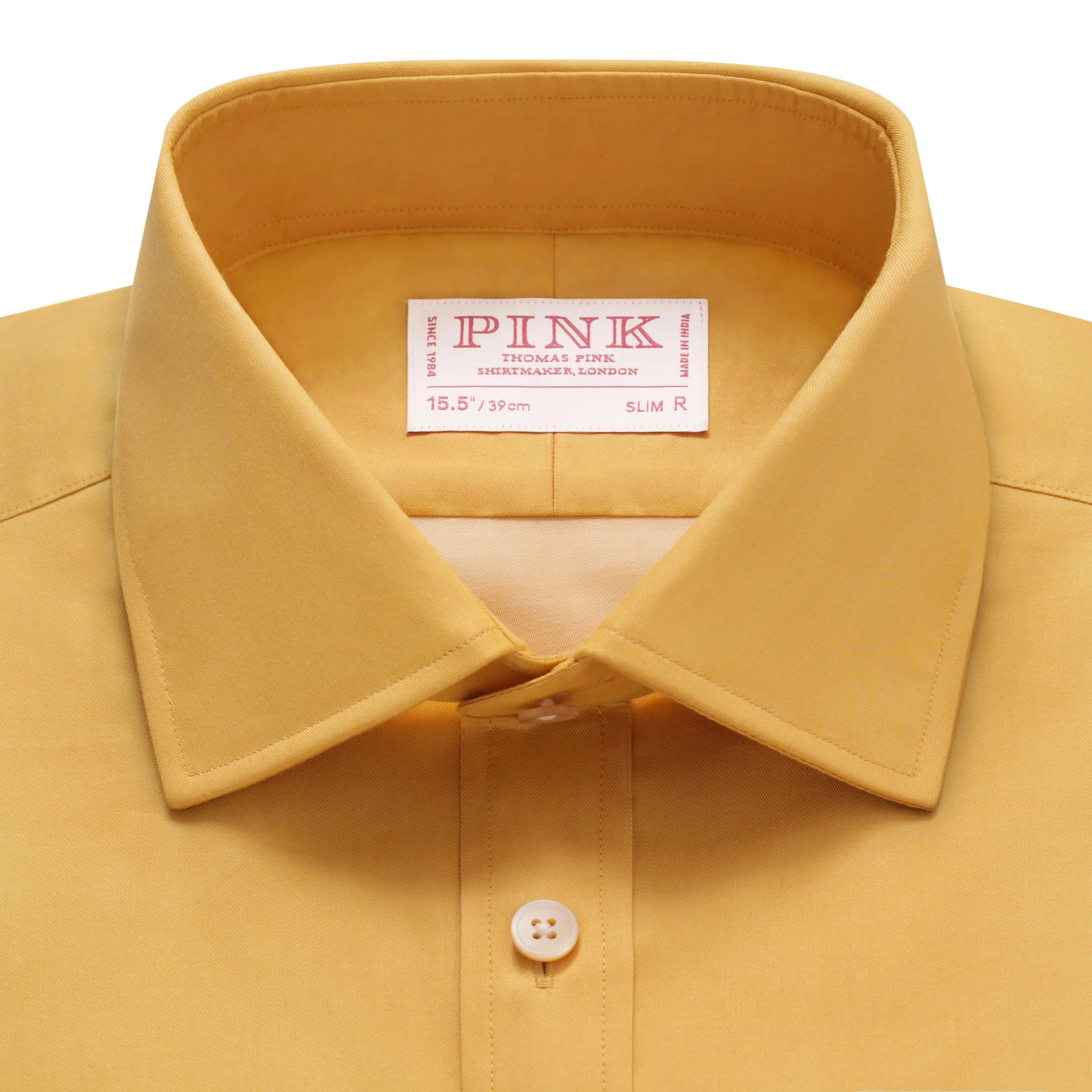 Thomas Pink Slim Fit Formal Solid Colour Twill Shirt