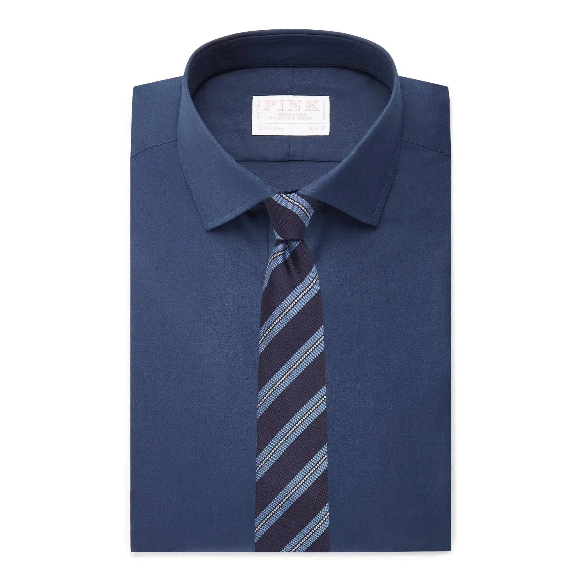 Thomas Pink Slim Fit Formal Superior Solid Plain Shirt