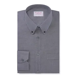 Thomas Pink Slim Fit Smart Casual Panama Cotton Shirt