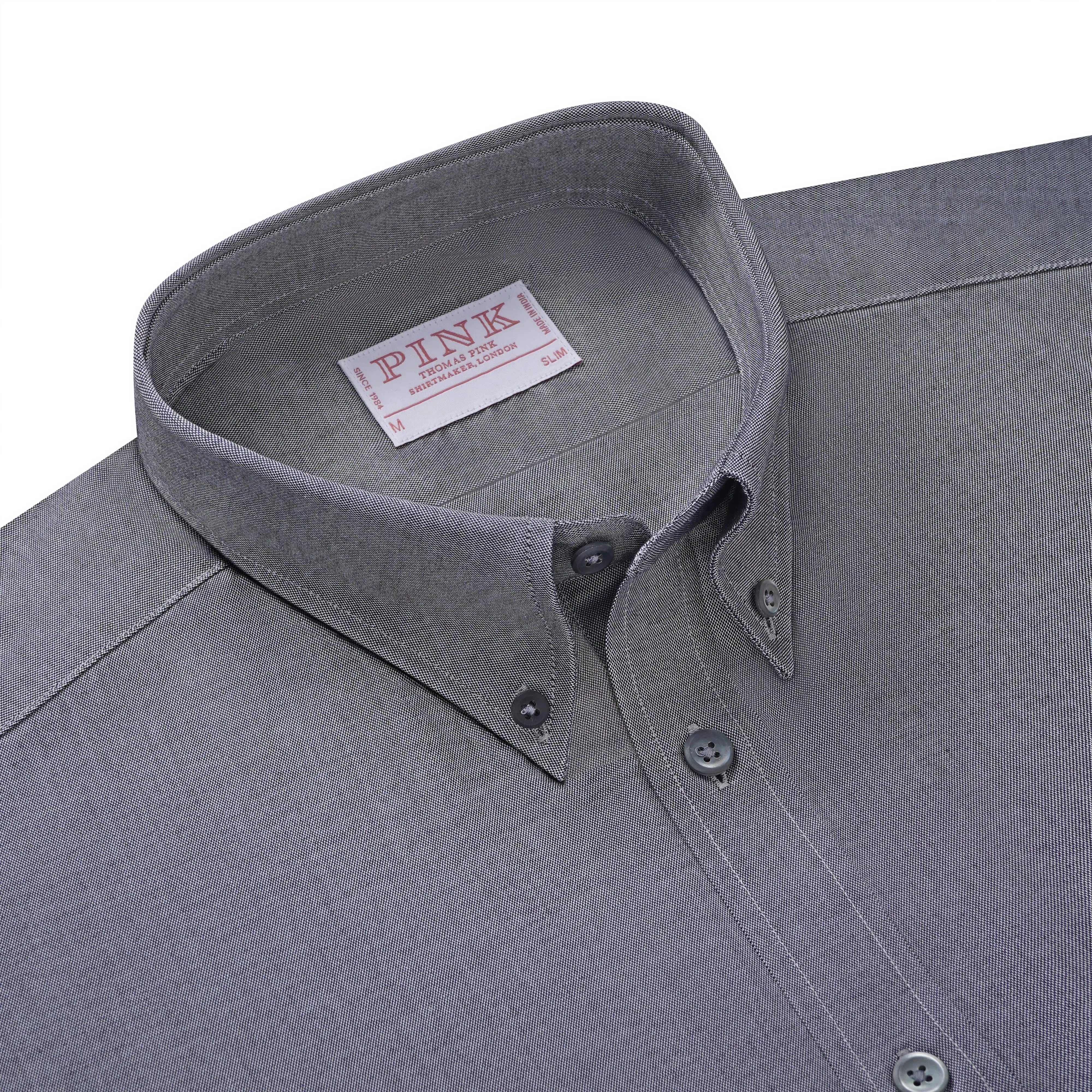 Thomas Pink Slim Fit Smart Casual Panama Cotton Shirt