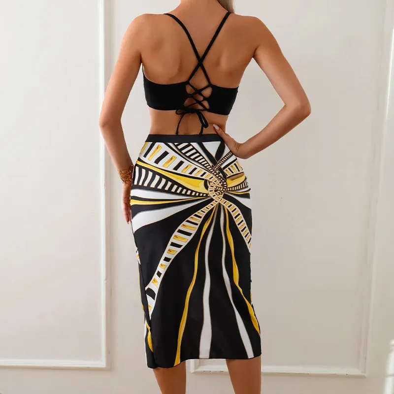 Three Piece Swim Suits with Skirt
