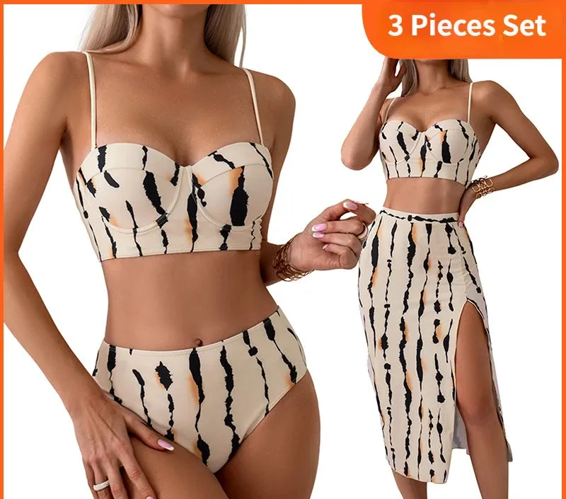 Three Piece Swim Suits with Skirt