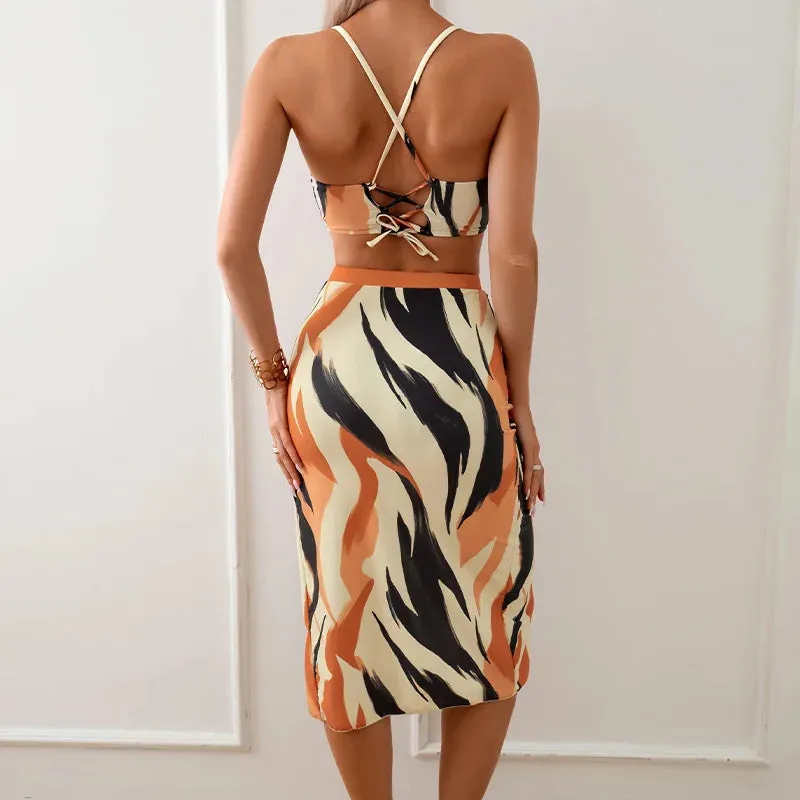 Three Piece Swim Suits with Skirt