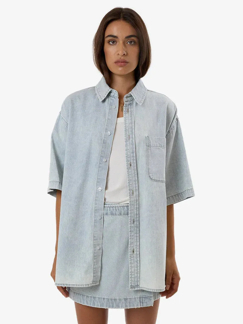 Thrills Darian Denim Shirt Dirty Fade