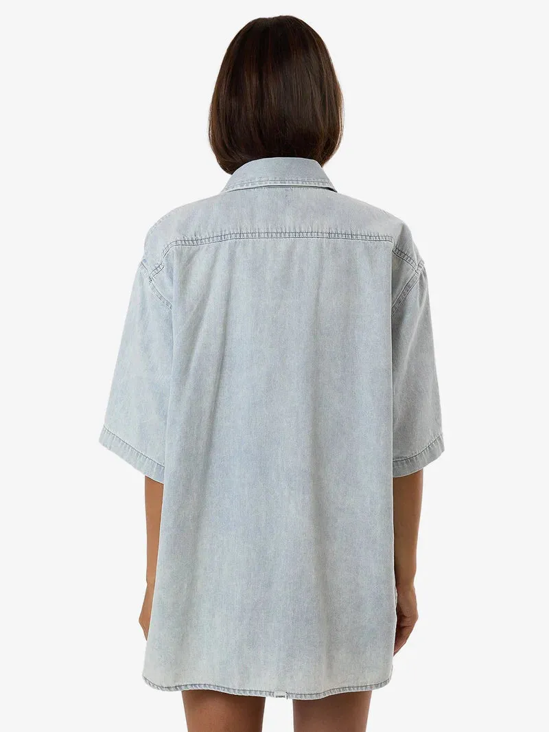 Thrills Darian Denim Shirt Dirty Fade