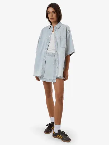 Thrills Darian Denim Shirt Dirty Fade