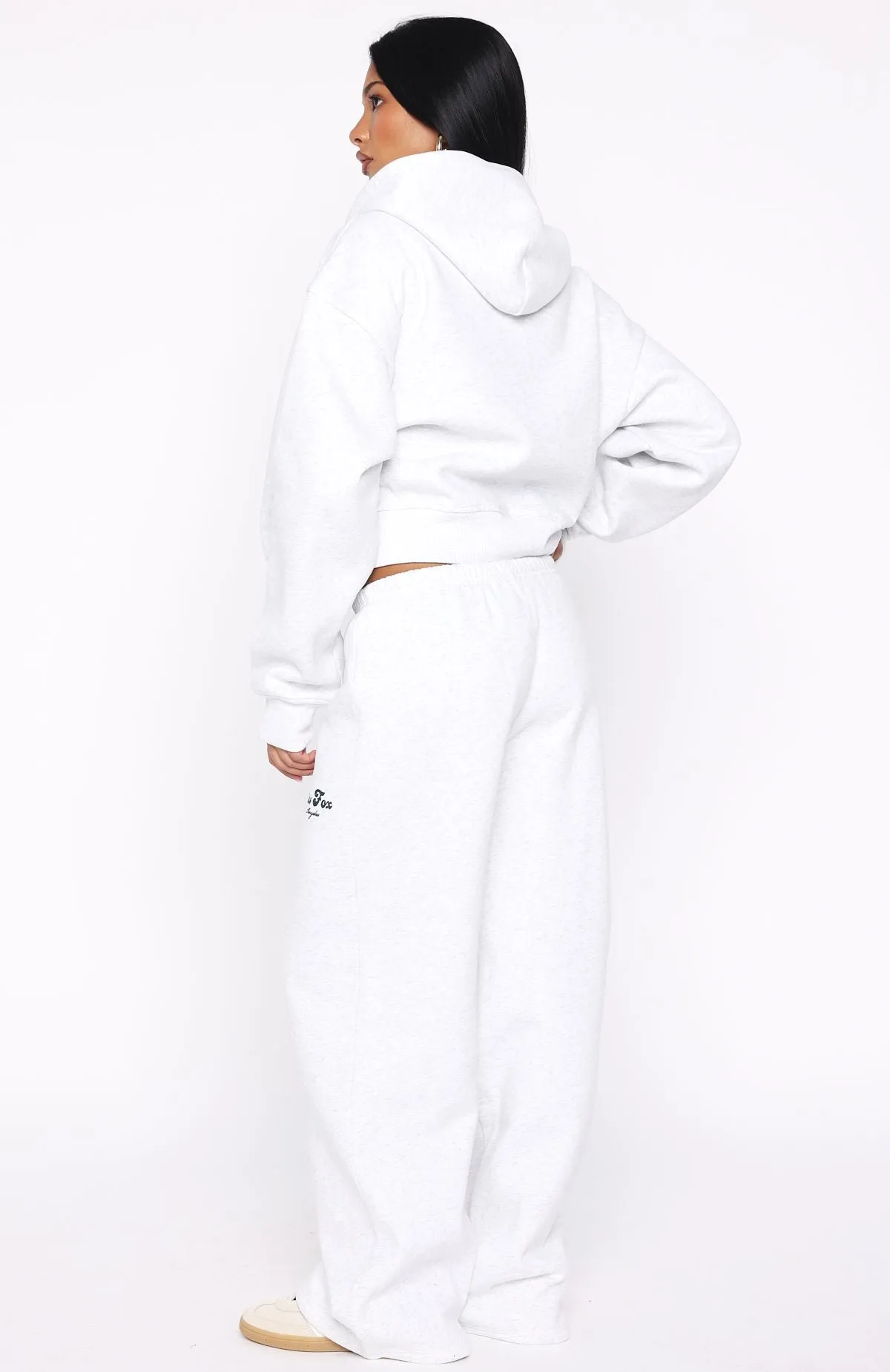 Ready To Go Through Thick And Thin Wide Leg Sweatpants Grey Marle