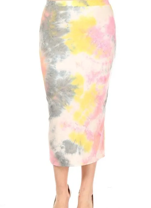 TIE DYE MIDI SKIRT| CURVY