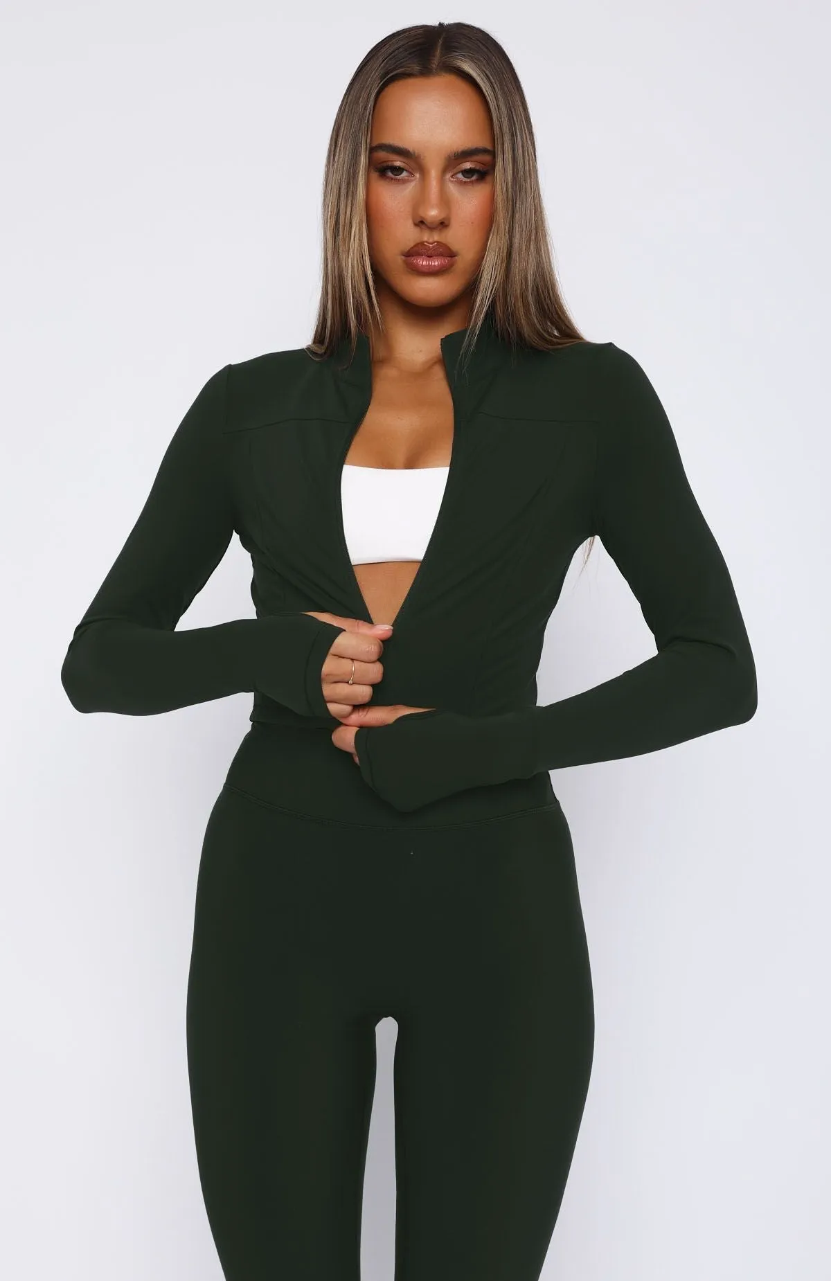 Times Up Crop Jacket Forest ThermalRegulation