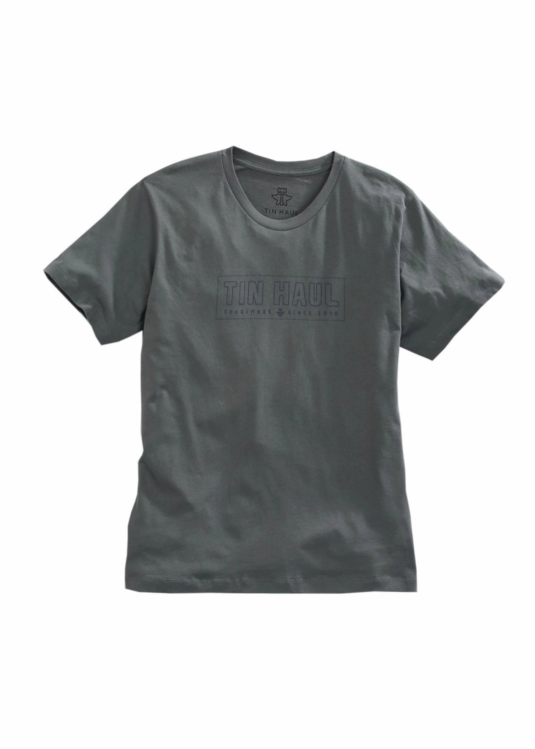 Weekend Vibes Tin Haul Mens Dark Grey 100% Cotton Trademark Logo S/S T-Shirt