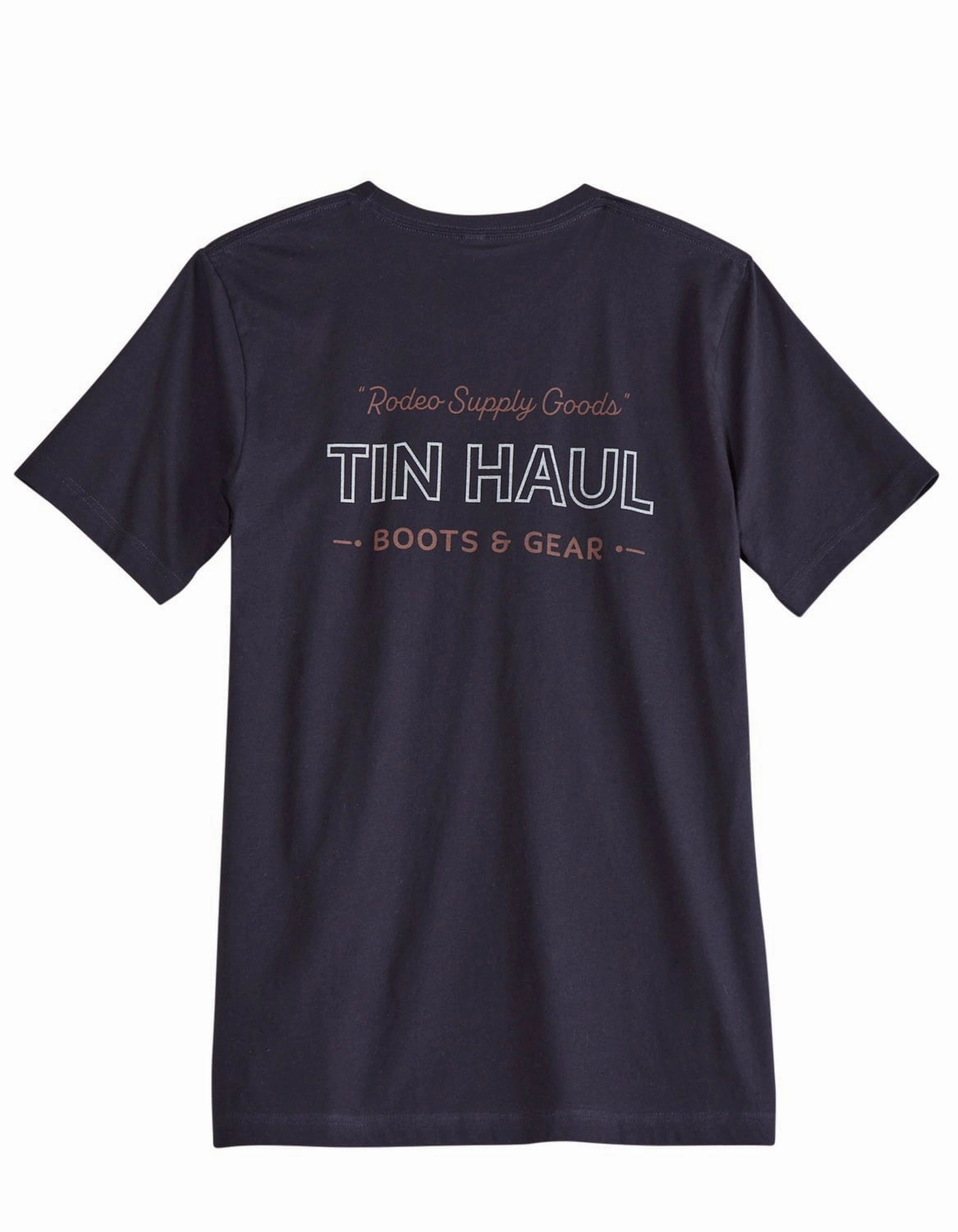 Tin Haul Mens Rodeo Supply Black 100% Cotton S/S T-Shirt Office Attire