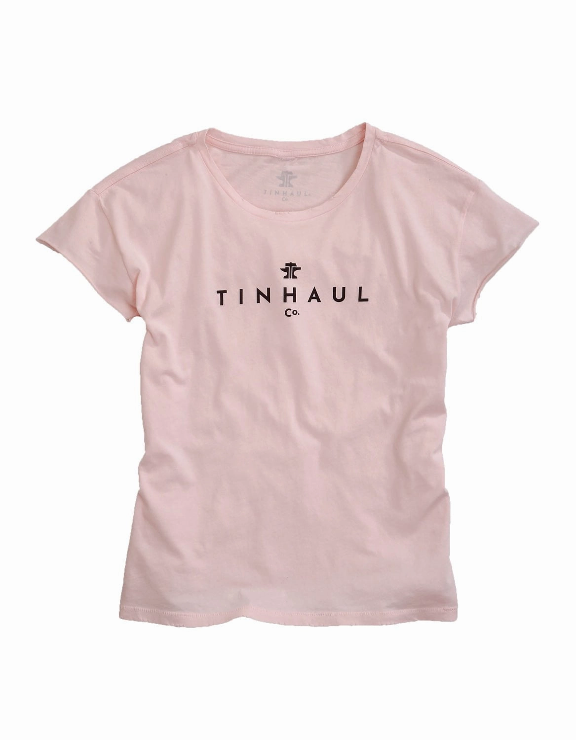 Premium Quality Tin Haul Womens Faded Pink 100% Cotton Anvil and Hammer S/S T-Shirt