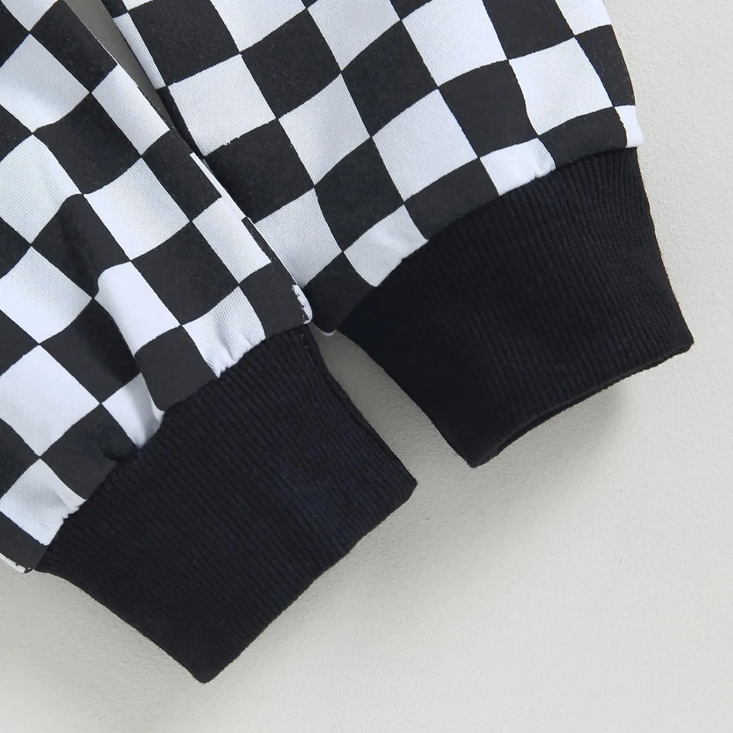 Toddler Baby Boy Fall Winter Clothes Checkerboard Long Sleeve Sweatshirt Pants Sweatsuit Set Checkered Plaid Outfit