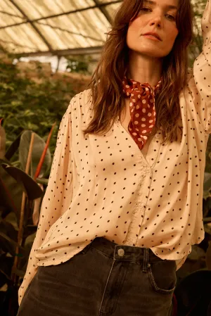 TOLAN SHIRT Ribbed Hem Stretch Waistband Design