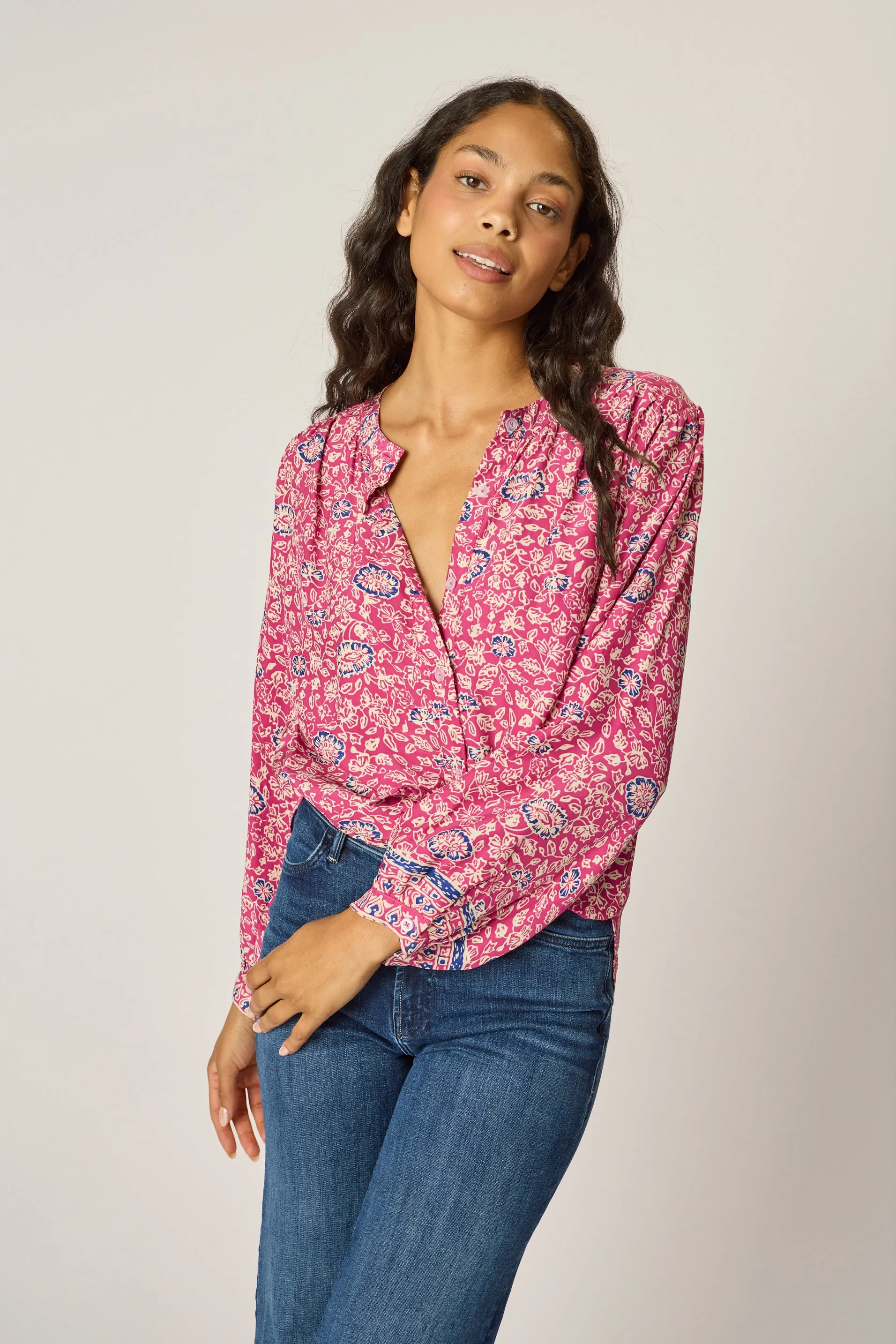 Elasticated Hem TOLAN SHIRT