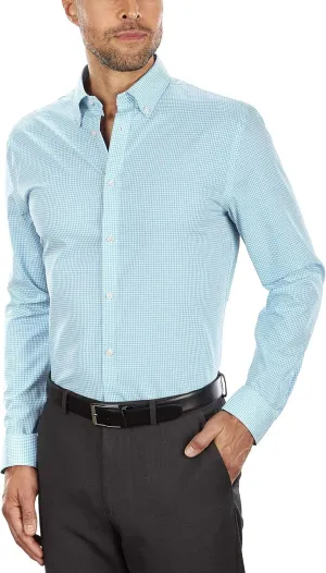 Tommy Hilfiger Men's Dress Shirt Slim Fit Non Iron Gingham