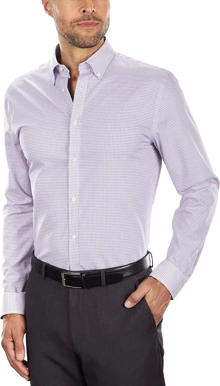 Tommy Hilfiger Men's Dress Shirt Slim Fit Non Iron Gingham