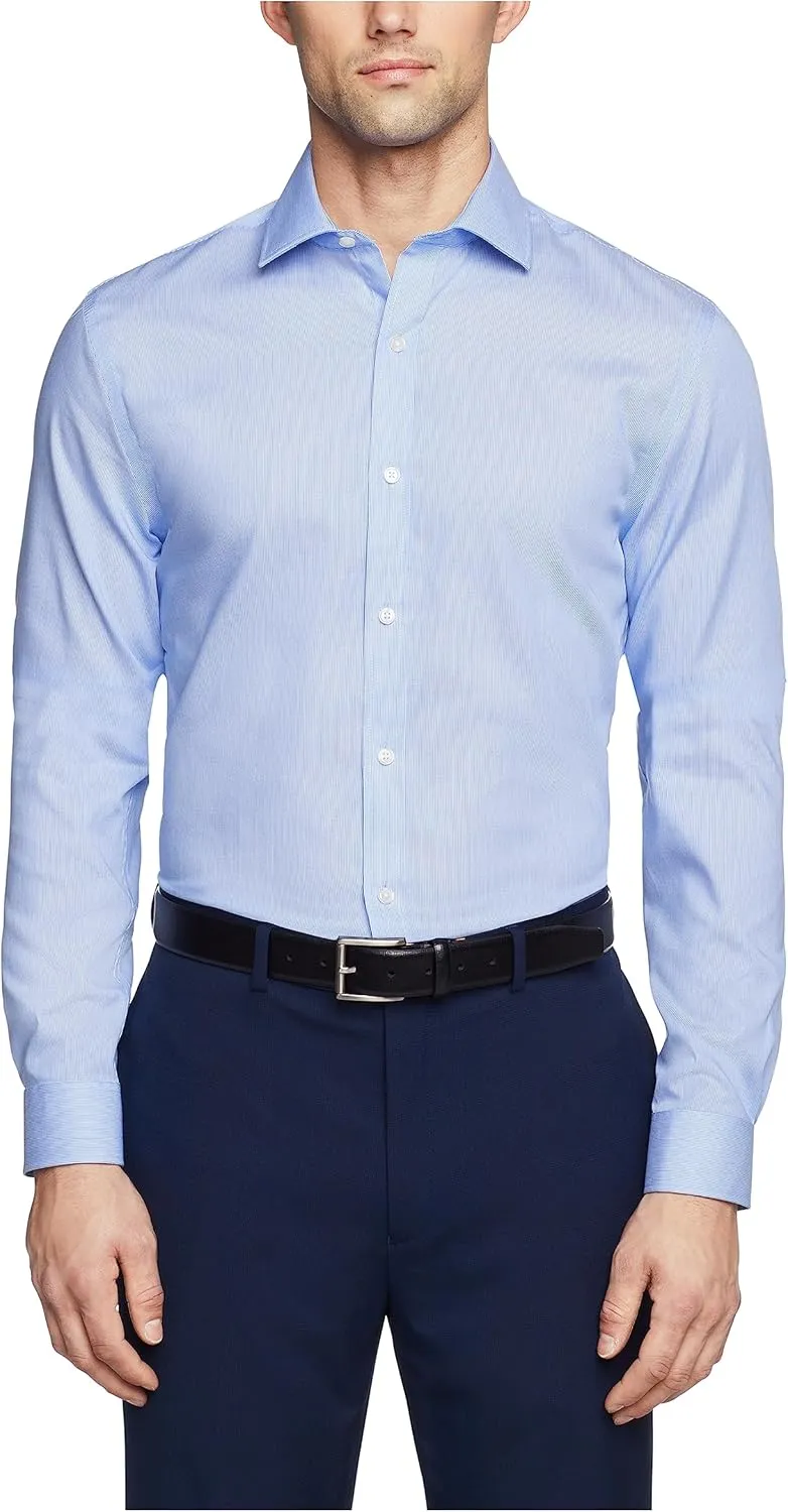 Tommy Hilfiger Men's Dress Shirt Slim Fit Non Iron Stripe