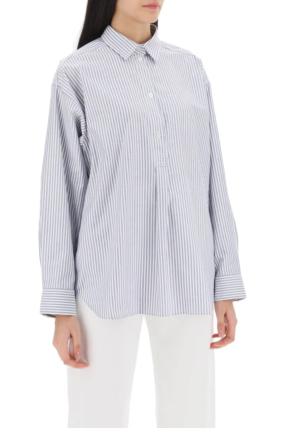 Toteme striped oxford shirt 241 WRT992 FB0072 BLUE WHITE