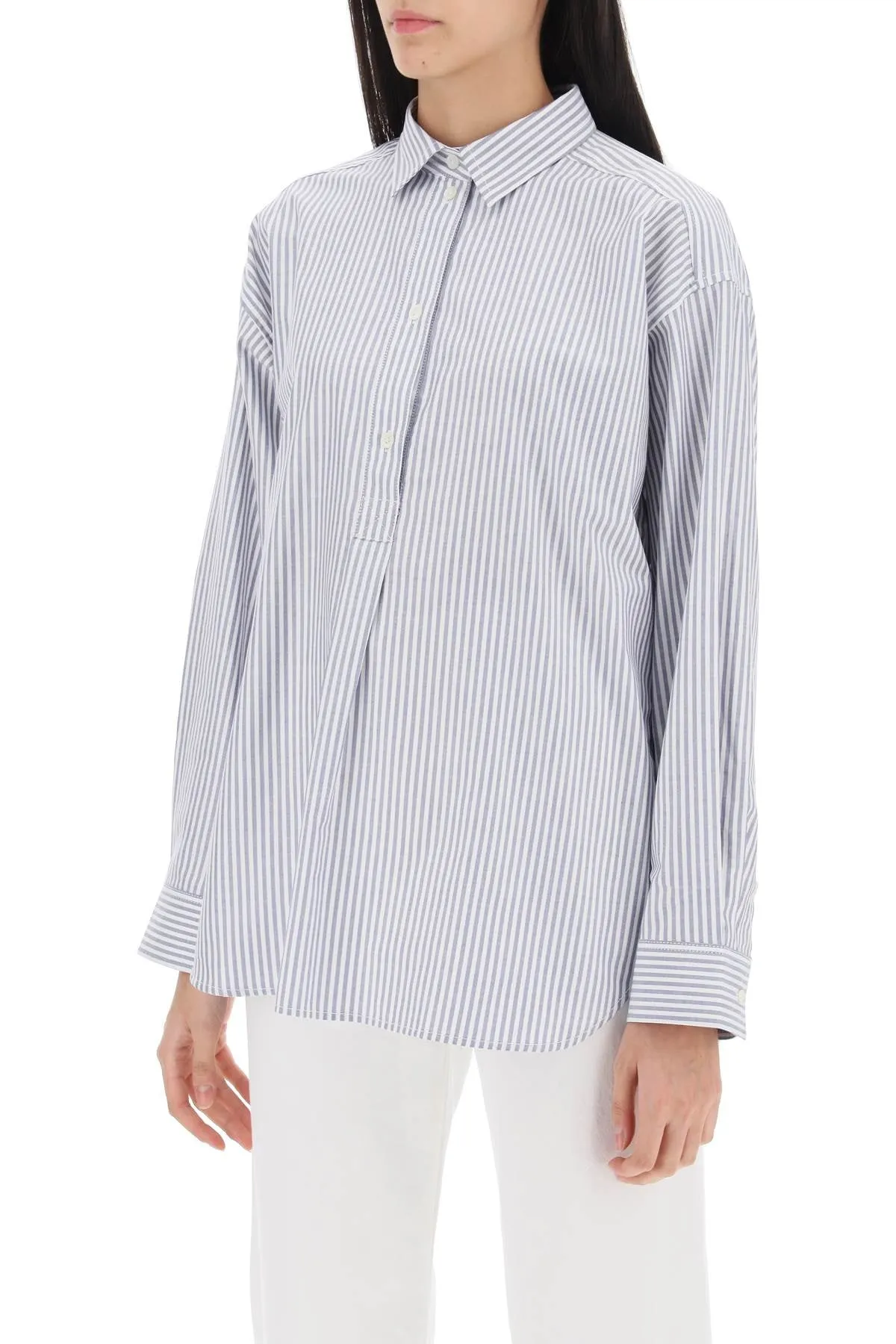 Toteme striped oxford shirt 241 WRT992 FB0072 BLUE WHITE