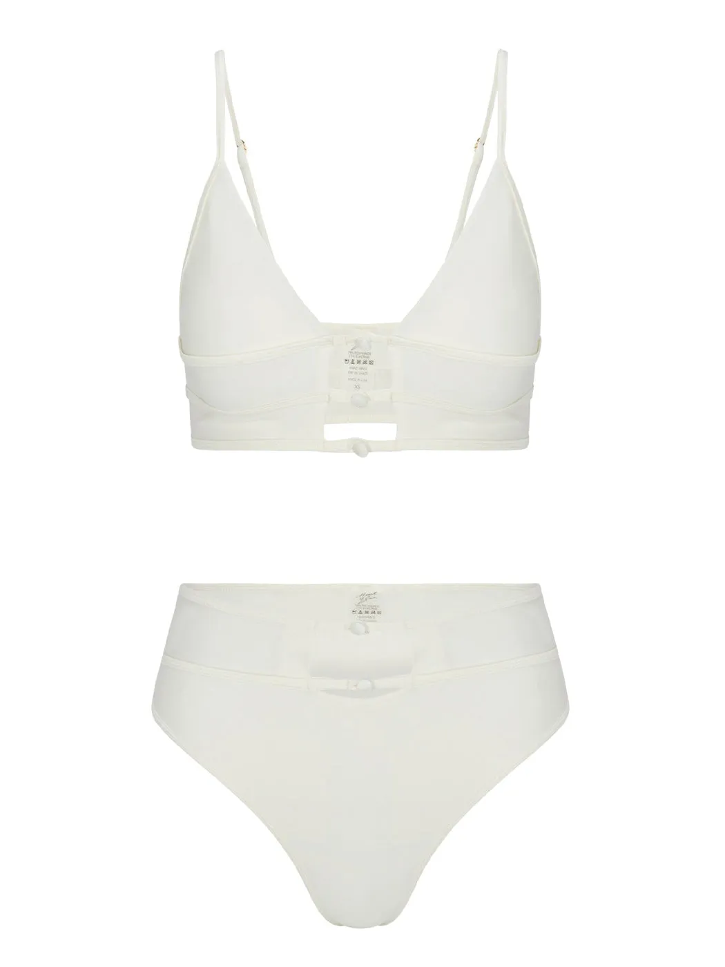 Tropez High-Waisted Bikini Bottom | Ivory Urban Style WrinkleFreeFabric