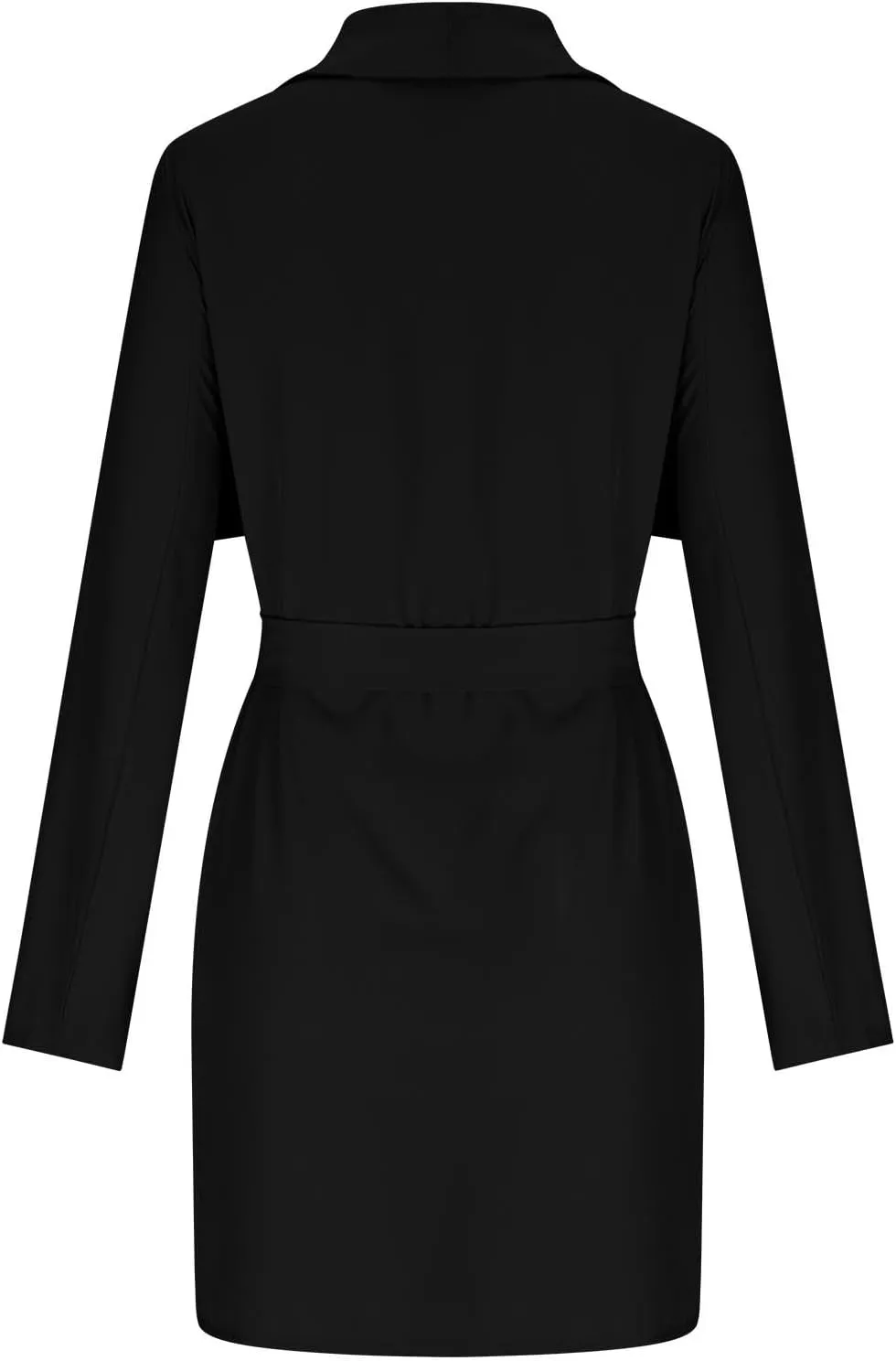 Trench Coat for Women Lightweight V Neck Fall Outfit Long Sleeve Belted Casual Pea Coat Office Work Jackets