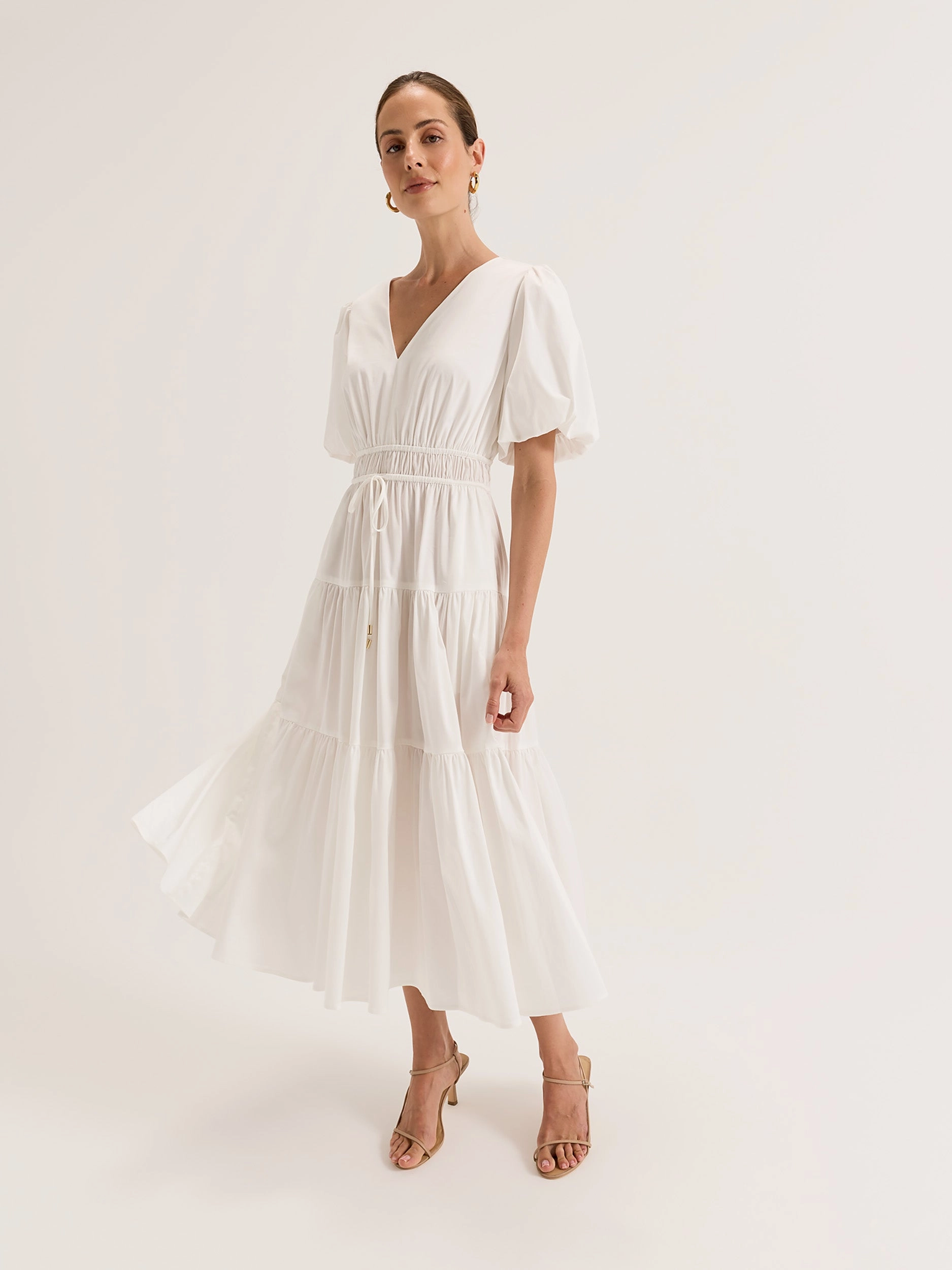 Soho Dress Side-Slit Neutral-Shade