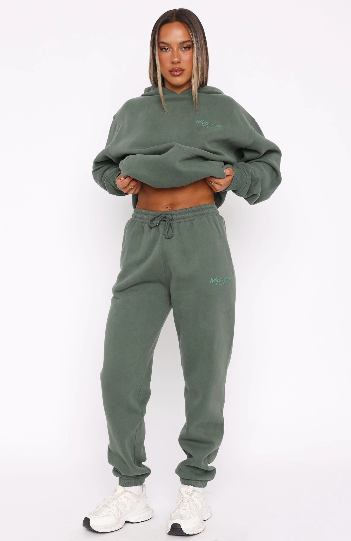 Leisure Edition Sweatpants Dark Green EcoCertified Wool Blend Stretch Recovery Yarn