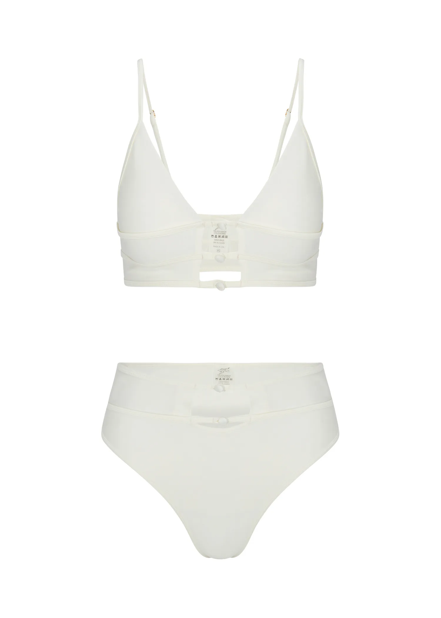 Weighted Hem Trim BioBased Fiber Tropez Bralette Bikini Top | Ivory