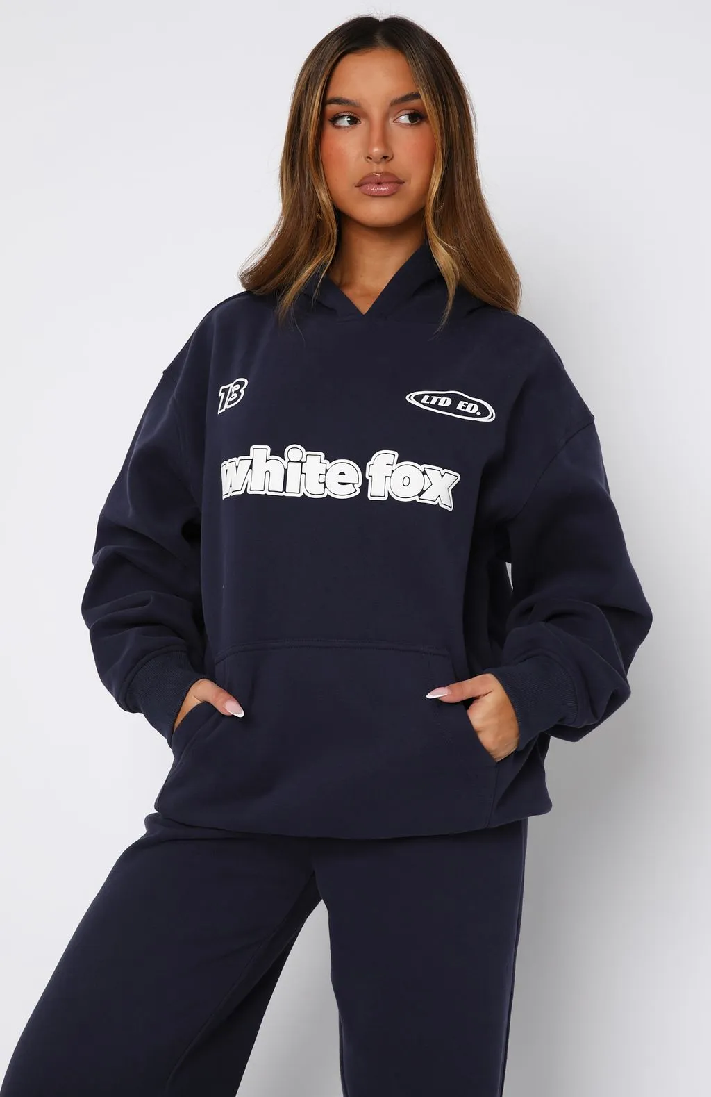 Ready To Go Oversized Hoodie Navy Low Impact Manufacturing