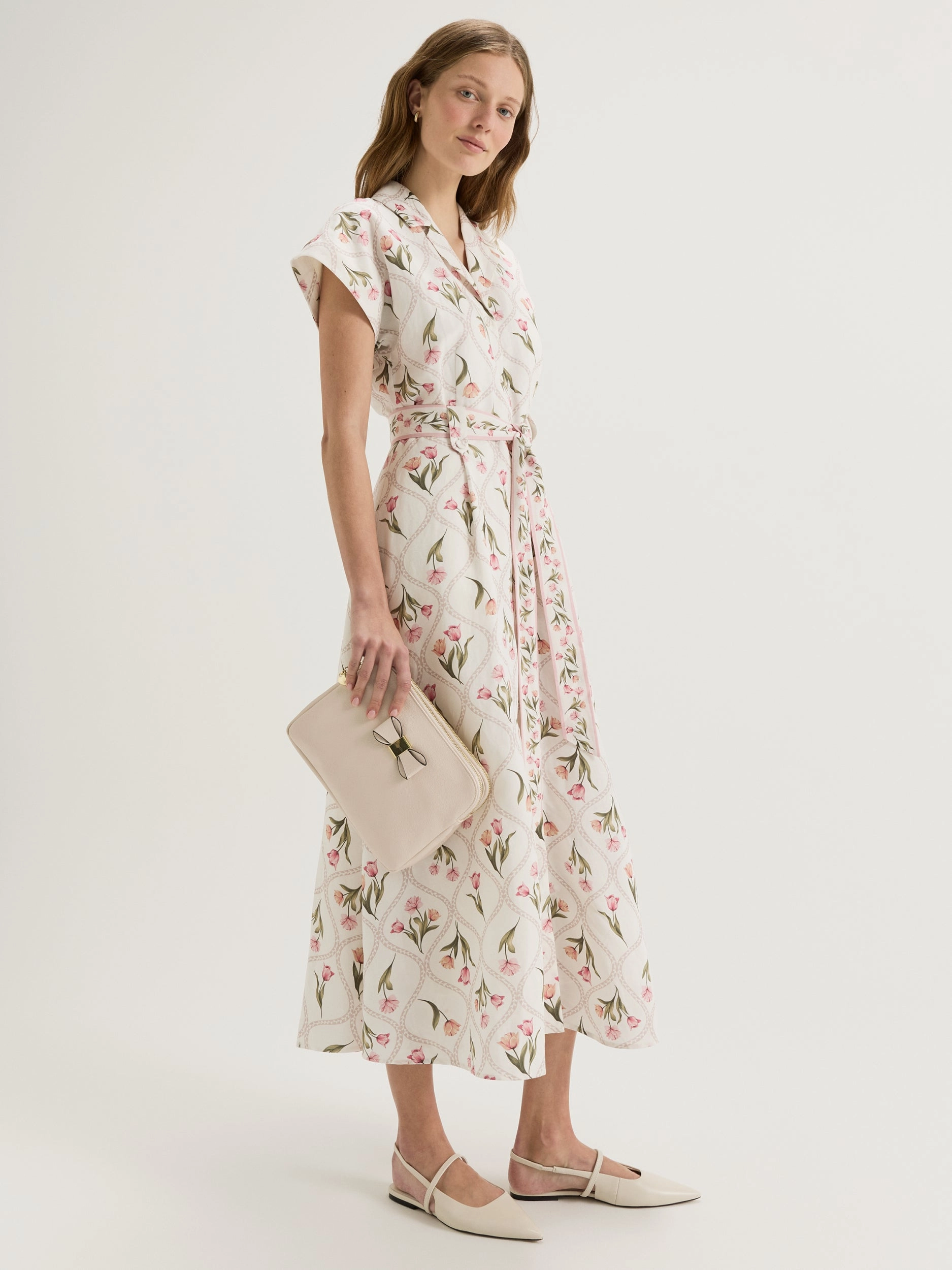 Tulip Shirtdress Farm Scene Dreamy Silhouette