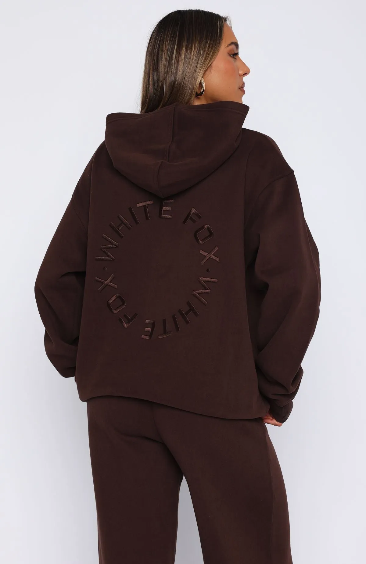 Merino Wool Stay Lifted Oversized Hoodie Bitter Chocolate