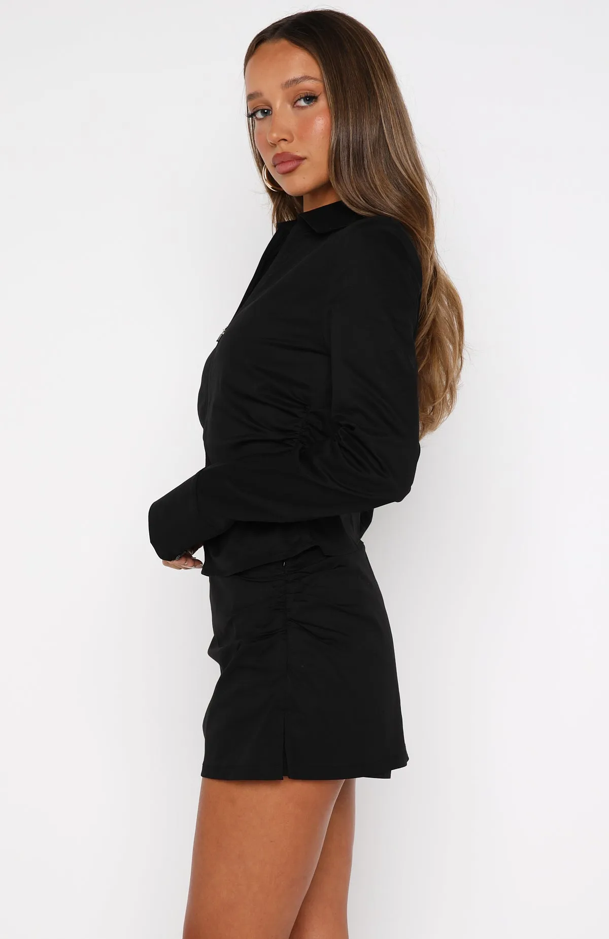 Turn On The Light Long Sleeve Shirt Black Mix Culture Personality Style