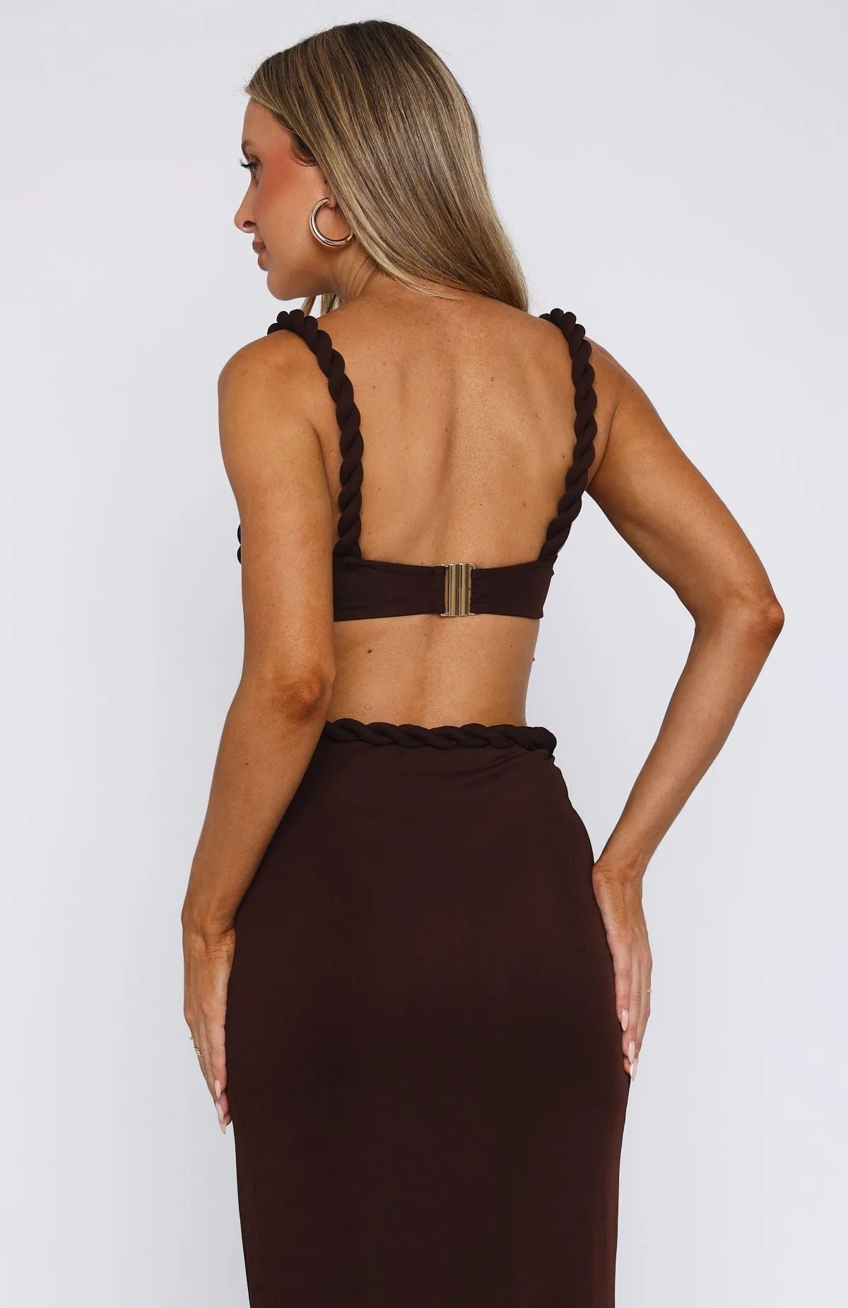 Casual Long Sleeve Twilight Whispers Top Chocolate