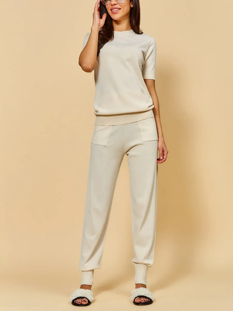 Two-piece Knitted Short Sleeve