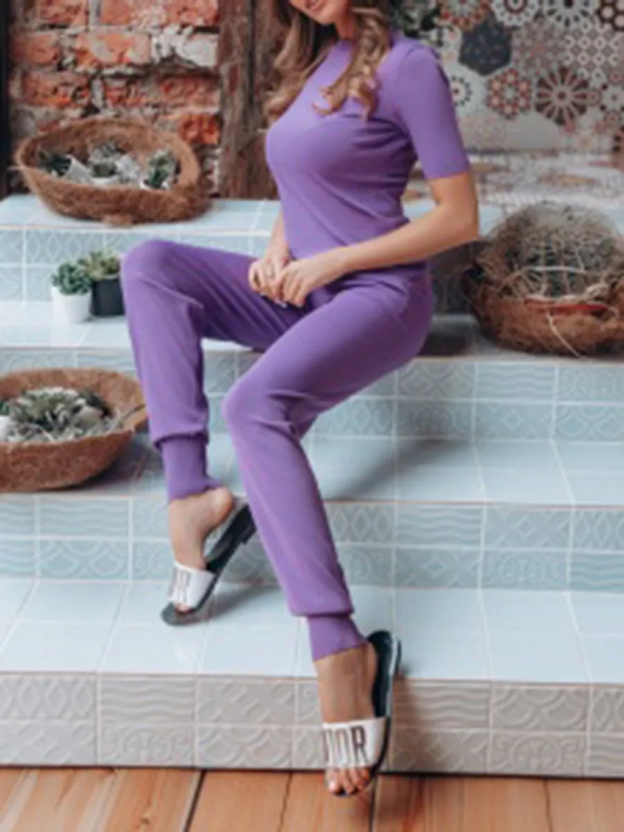 Two-piece Knitted Short Sleeve