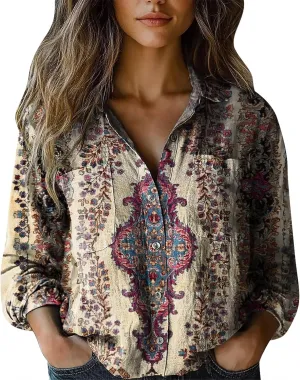 Uitcover Up Button Down Collar Sleeve Collar Casual Women's Shirt Women's Shirt Womens Dress Shirts Linen Shirt