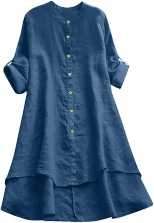 Uitcover Up Button Down Collar Sleeve Collar Casual Women's Shirt Women's Shirt Womens Dress Shirts Linen Shirt