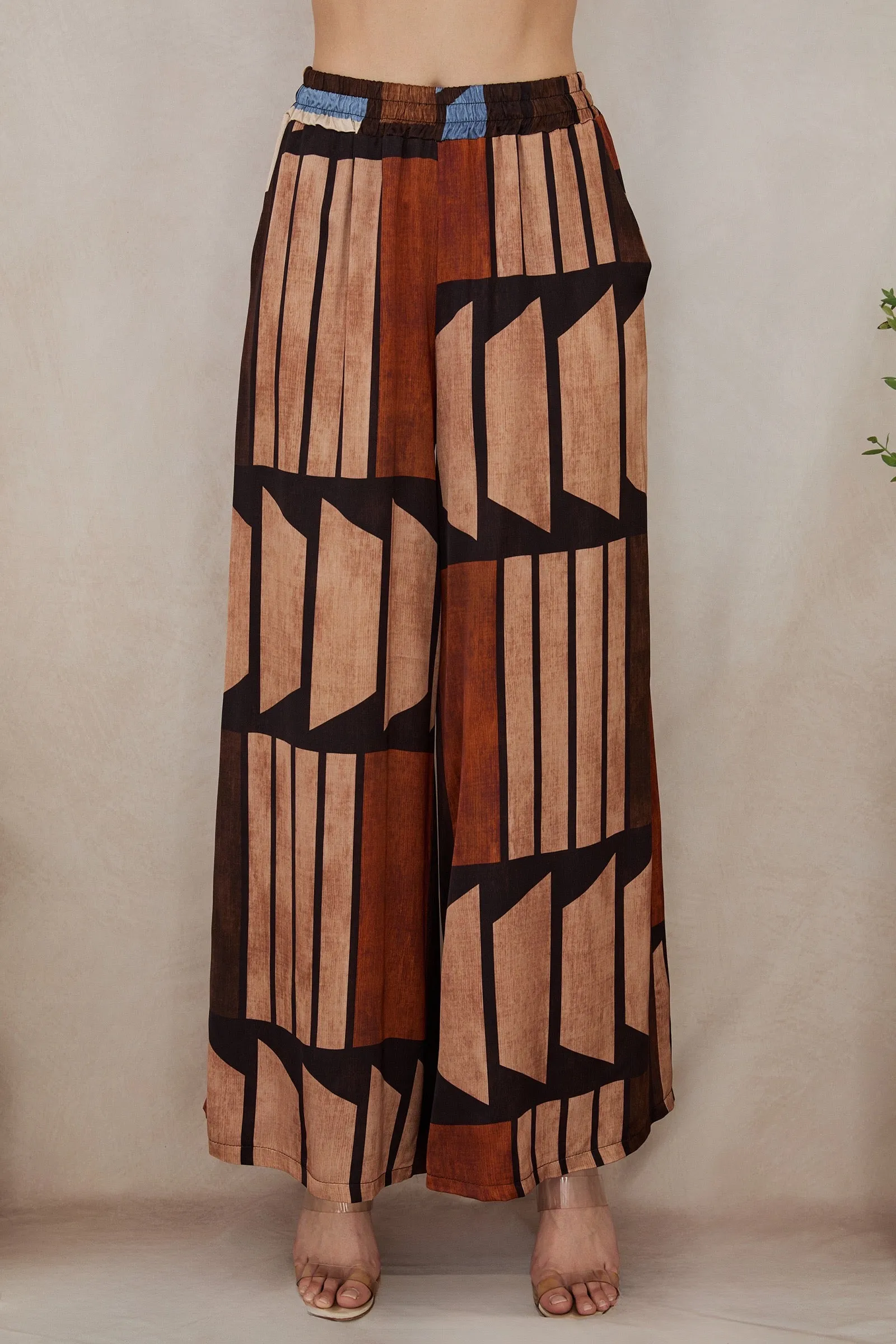 Smart Layer Comfort Waist Geometric Print Pants