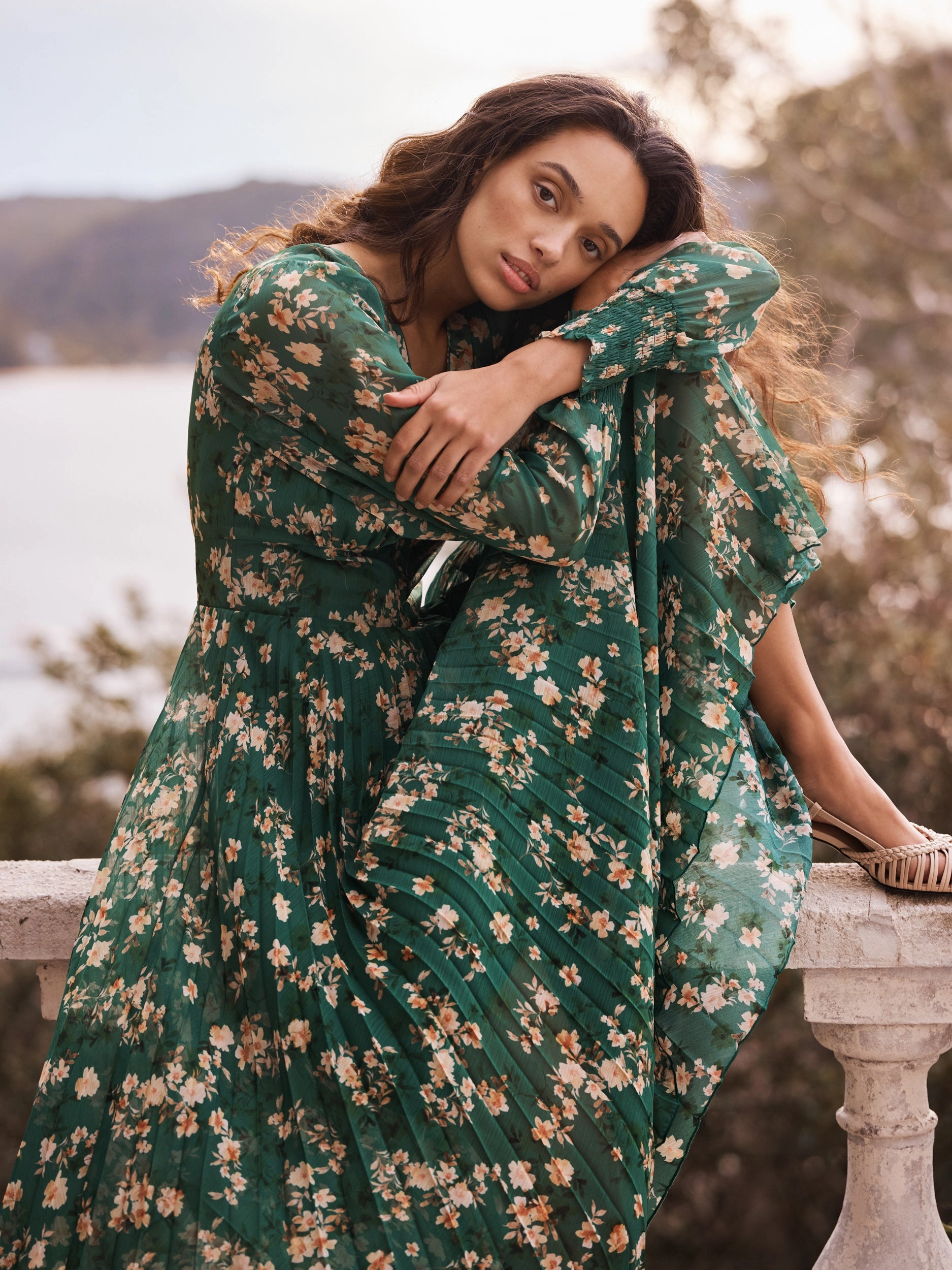 Chill Lines Meadows Floral Dress