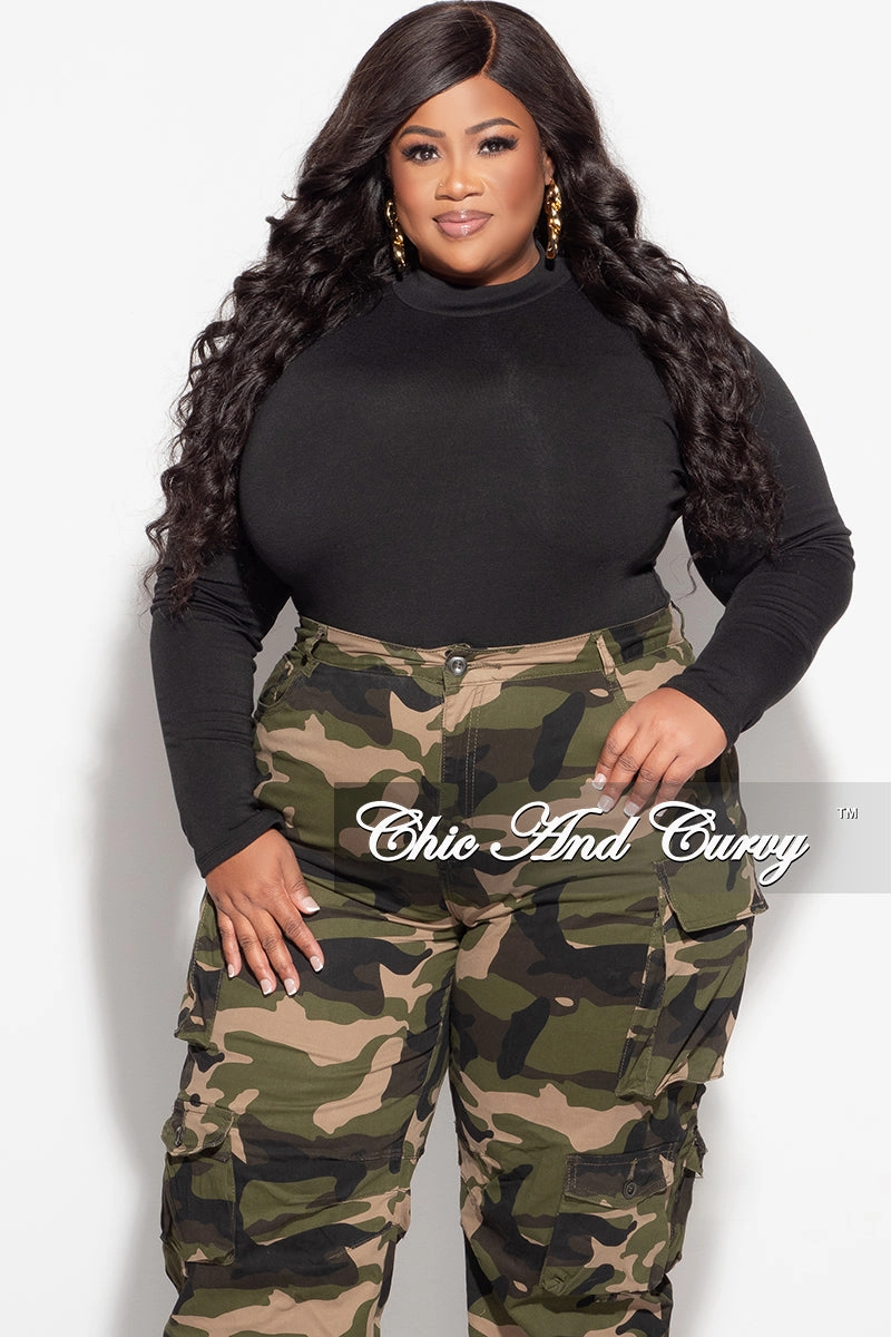 Final Sale Plus Size Bodysuit in Black Breathable Wear Fit