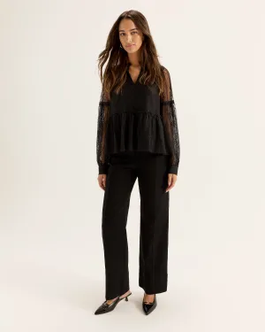 Pompidou Lace Blouse NoiseReduciting Zipper Temperature Control Fabric