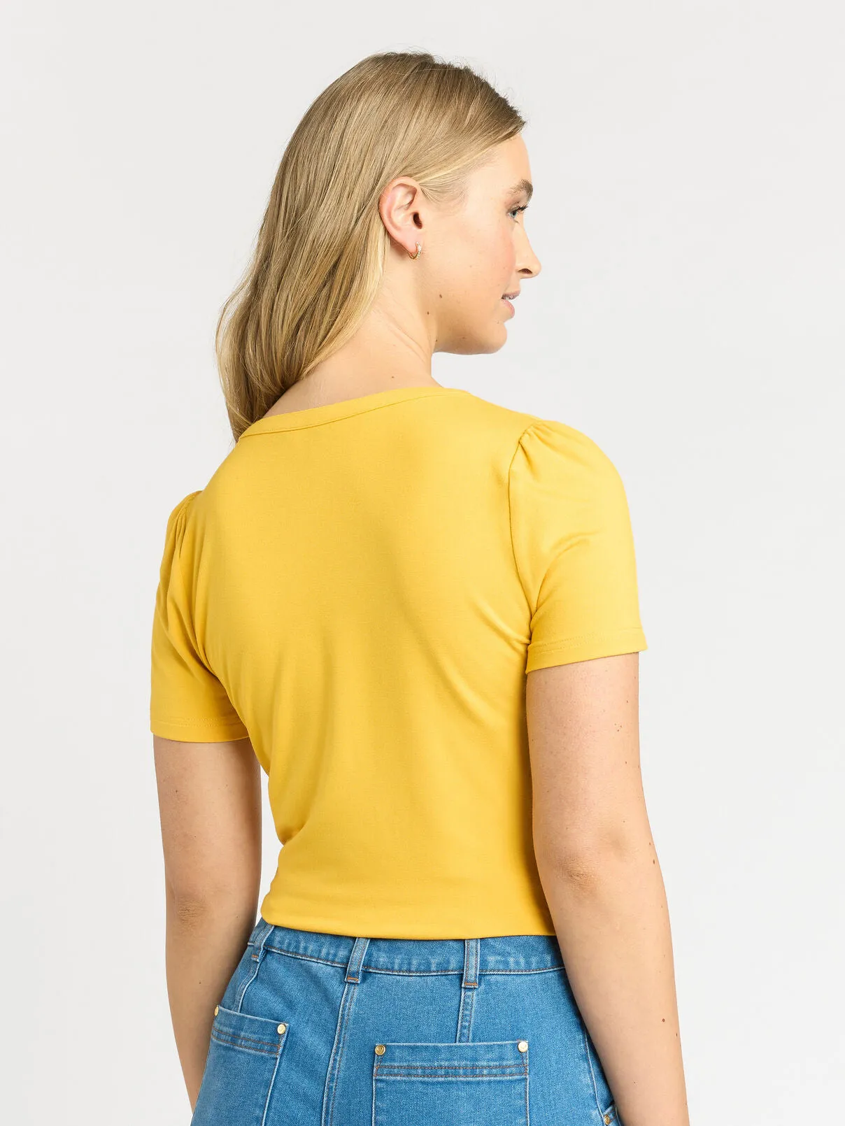 Joni Top Comfortable fit Hidden Button Placket